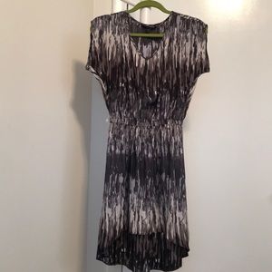 Printed high-low dress